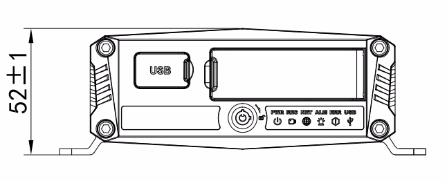 M2 DVR side dims showing 52±1 depth