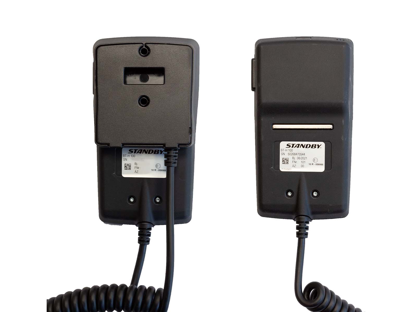 BT-H 100 Handset and Cradle Rear View