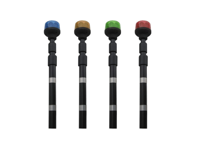 Beacons on motorcycle mast