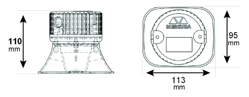 Schema - dimensions sirène MP5 solo et duo