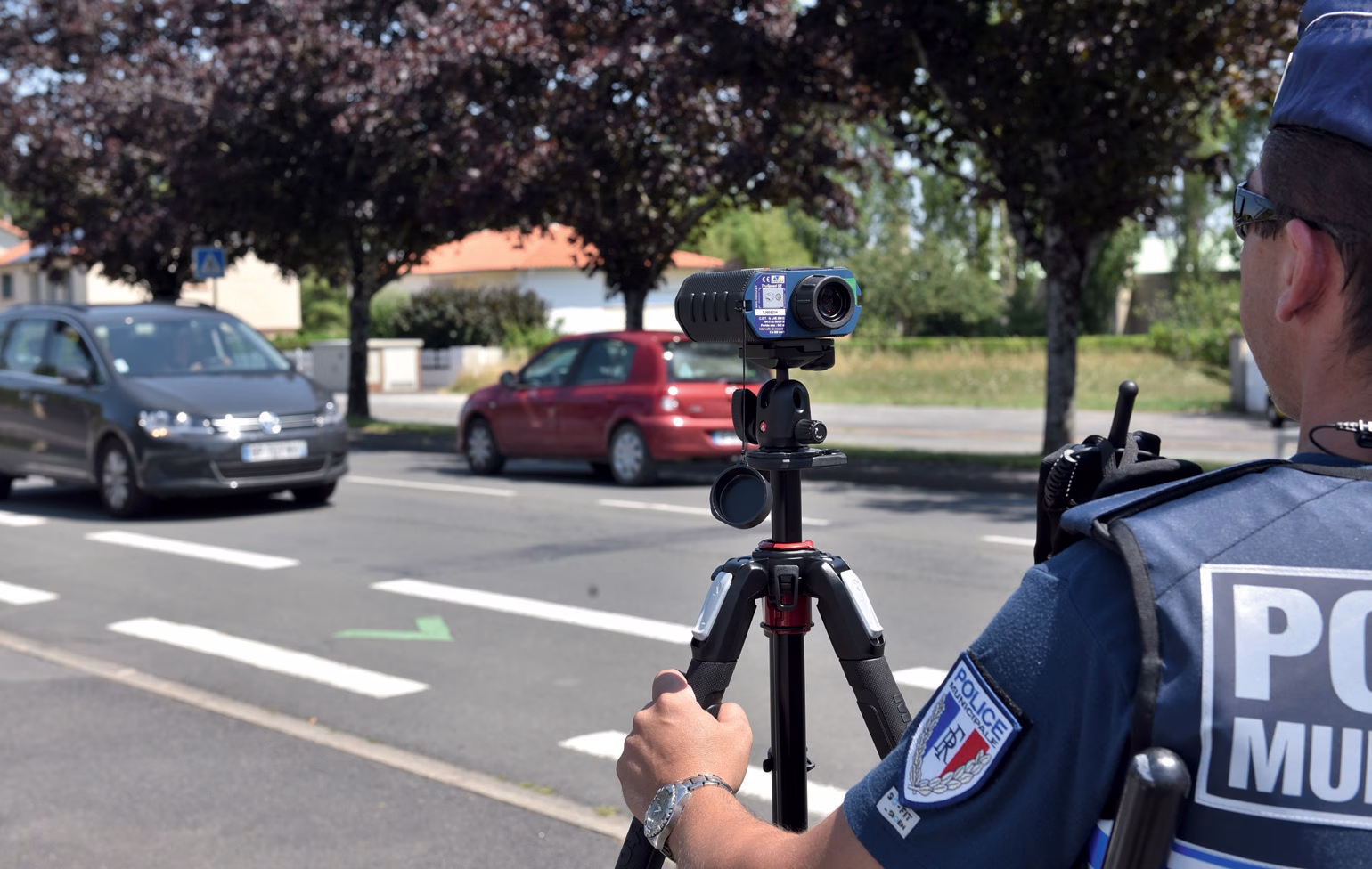 Radar TruSpeed en situation avec trépied