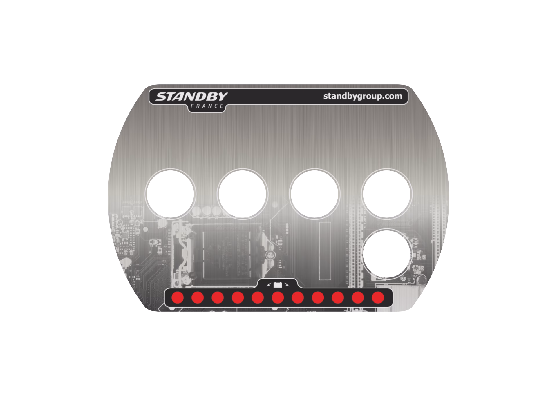 Sérigraphie Lexan pour Boitier de commande 4 touches