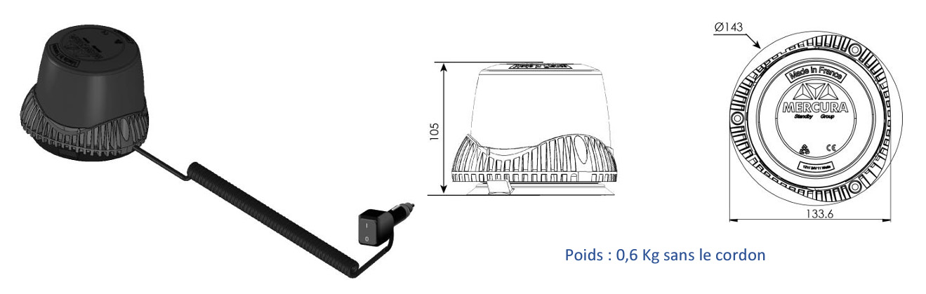 Schema - Gyroled M80 magnétique et PAC