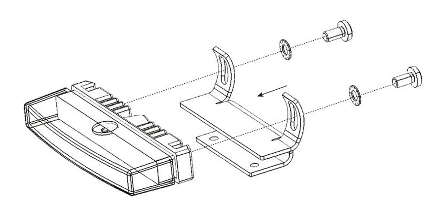 Schema L54 - Montage fixation feu orientable