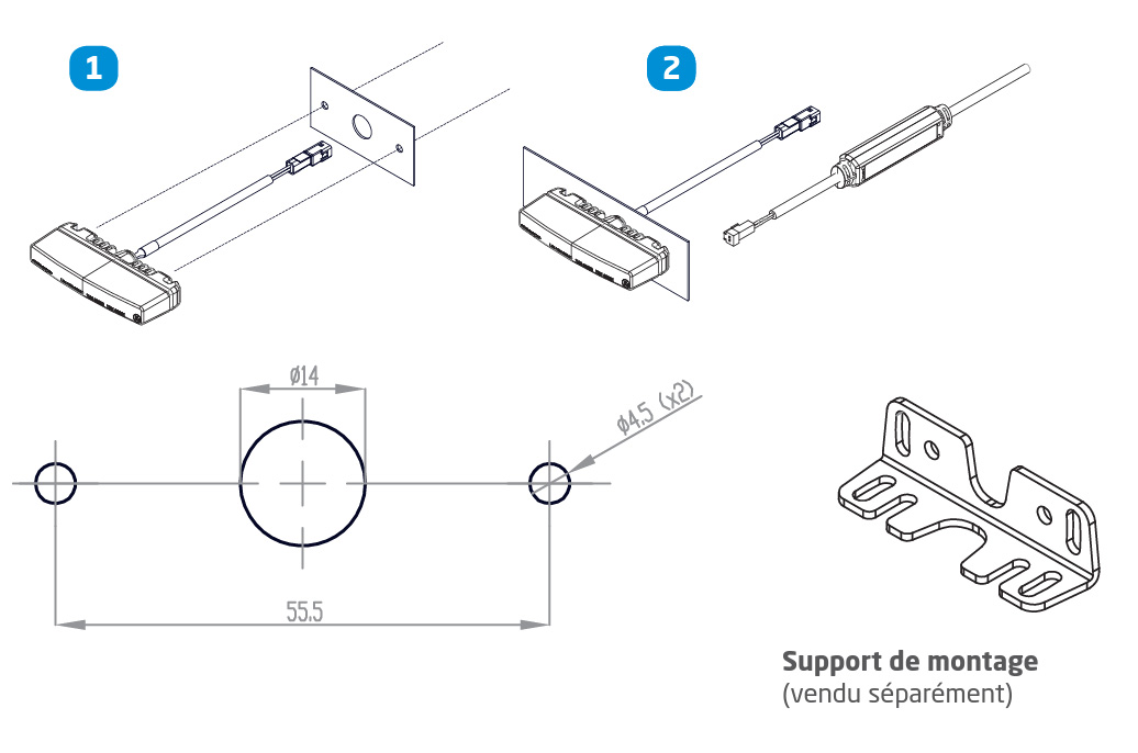 Schema L54 - Montage fixation universelle