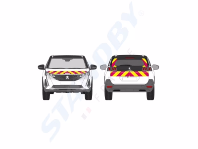 Kits de balisage prédécoupé Rouge Jaune-5008