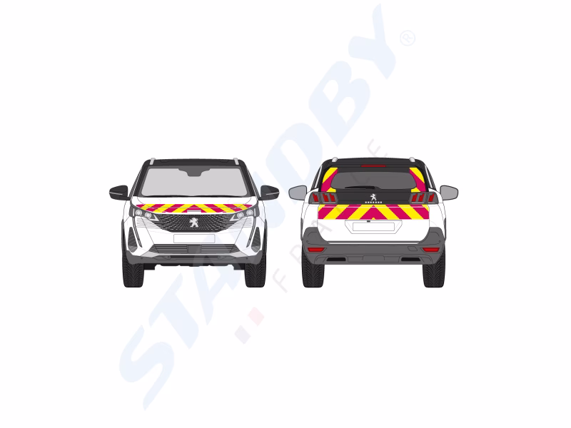 Kits de balisage prédécoupé Rouge Jaune-5008