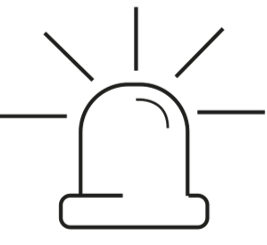 picto gyrophare noir
