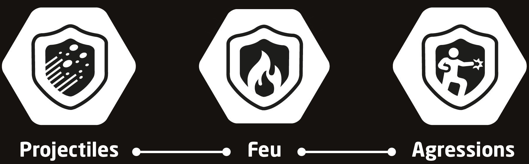 pictogrammes représentant les menaces contrées par les films de protection Standby-VITA