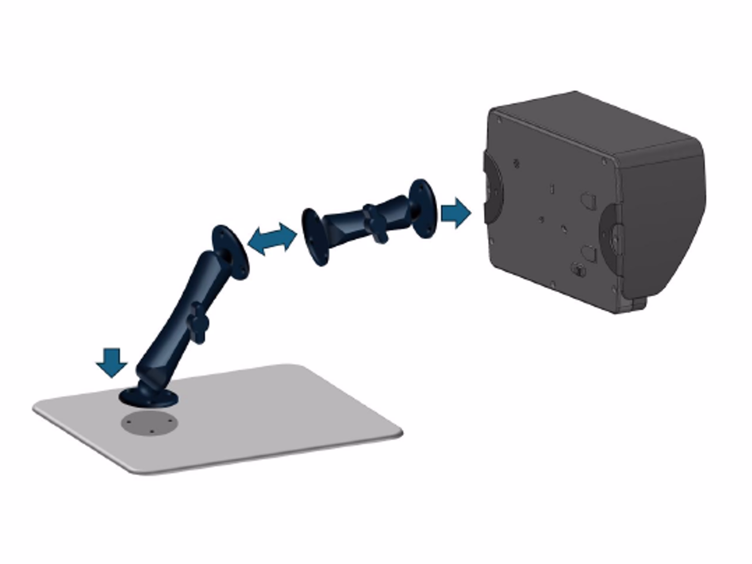 Rallonge bras articulé pour fixation d'écran XXL Graphique – Image 2