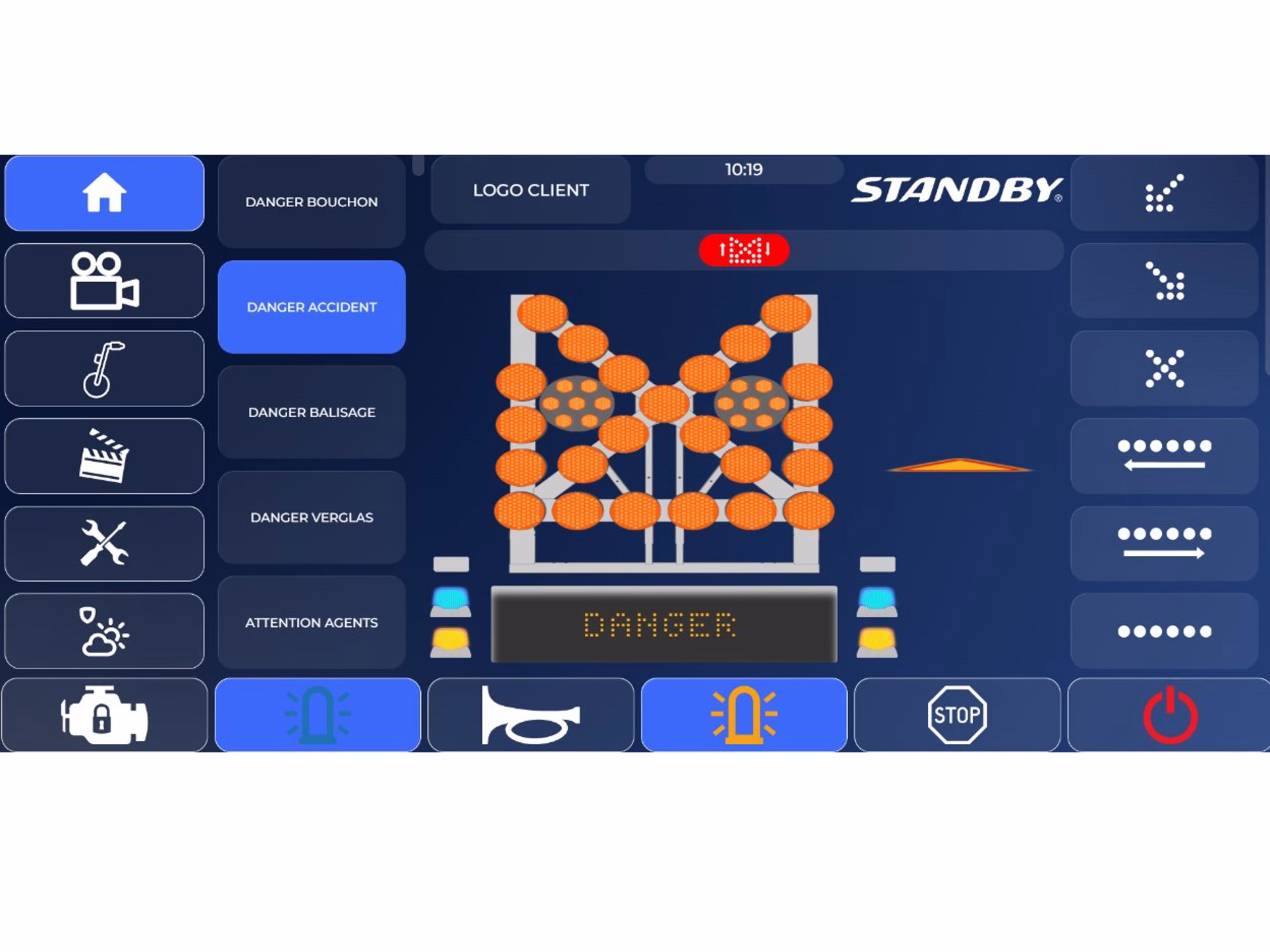 Interface de commande Uniscreen