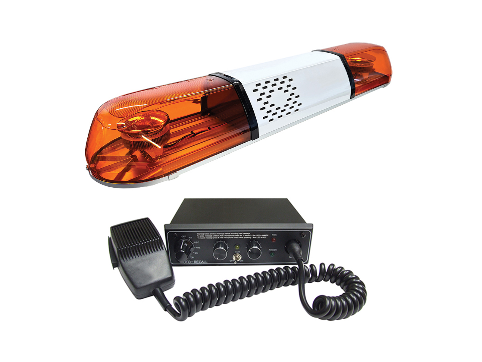 Standard Power Auto Recall System with Tornado Lightbar Angle View No Livery