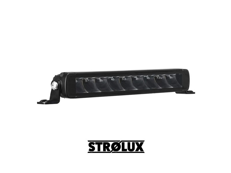 Strølux Single Row LED Work Light Bar 5W Osram 10" Single Row 9 LEDs Angle View