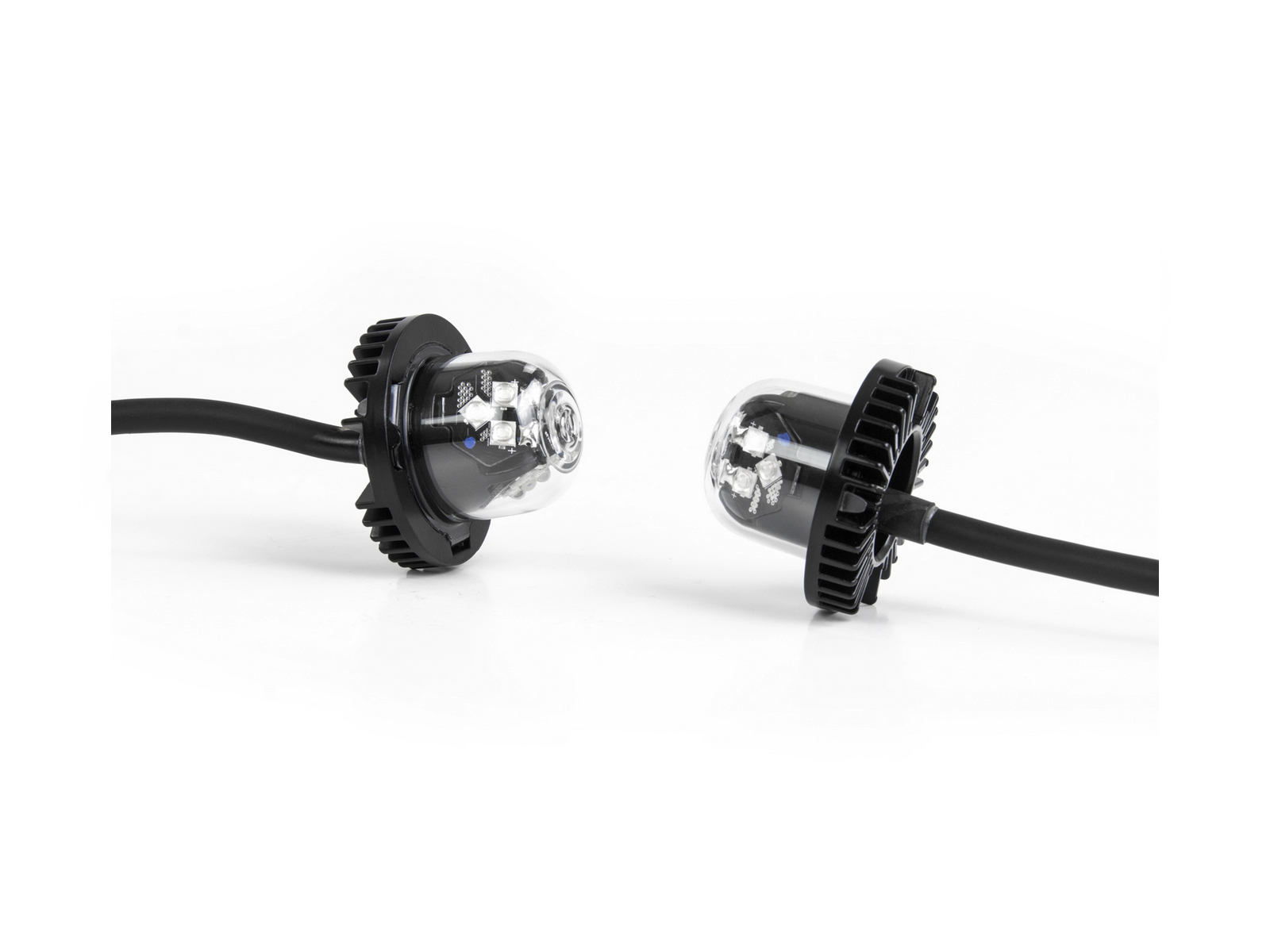 Covert LED Modules T.R.I. 360º - Pair (HAL09) Facing Each Other with Cables Unlit