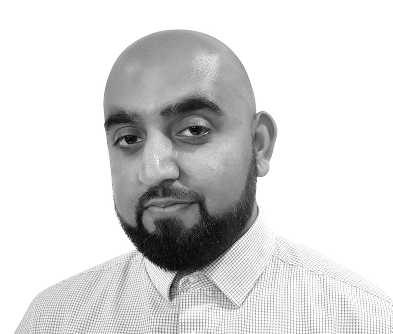 Mohammed Irfan is Standby UK's Software Developer, this is his black and white headshot.