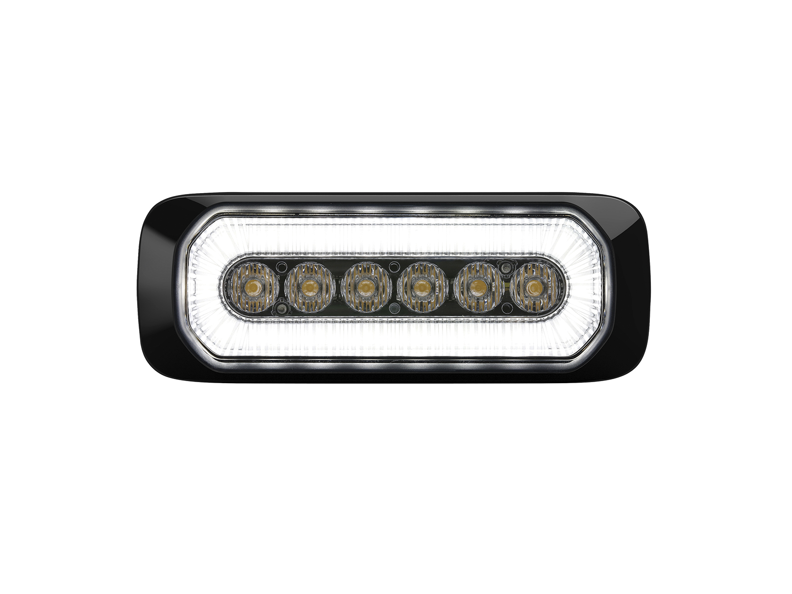 Halo Blitz Warning Lamp White Front View Partially Lit