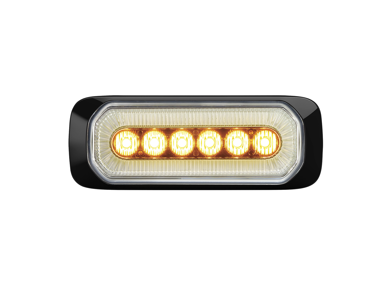 Halo Blitz Warning Lamp White Amber Front View Lit