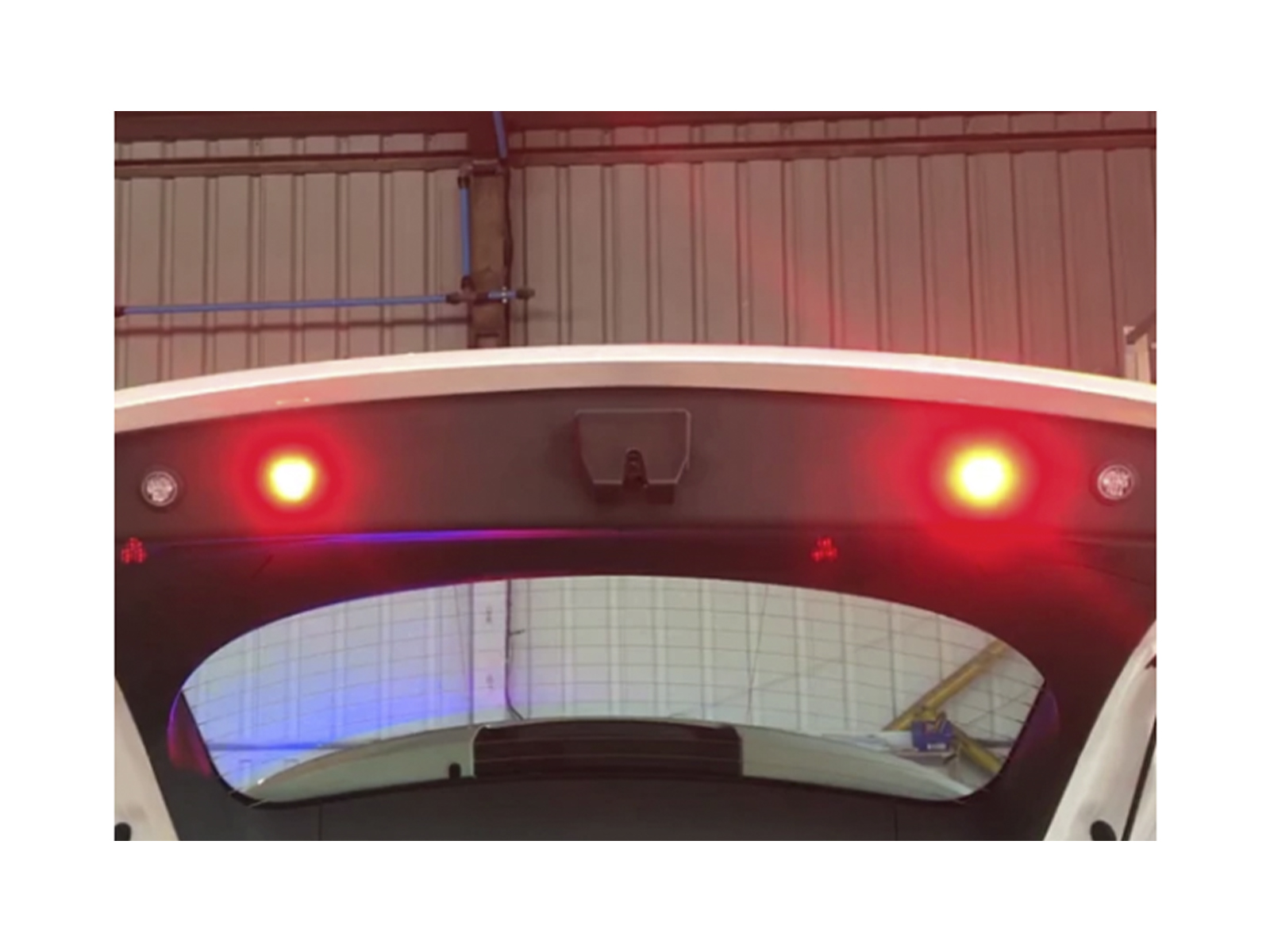 Micro Blast Low-Profile 3-LED Modules In Situ Inside Boot - 2 x Reds Lit 2 Unlit