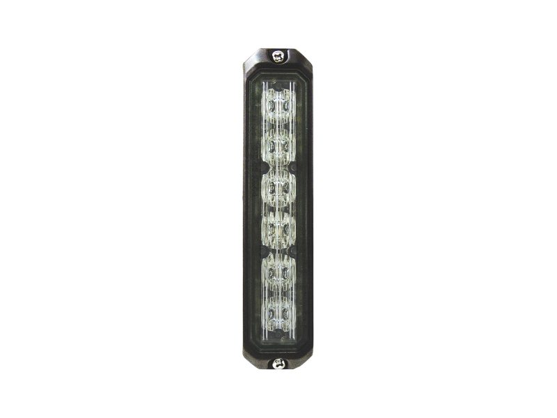 Mini Stealth - 6-way Vertical Surface Mount LED Modules Front View Unlit