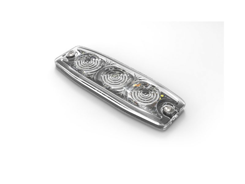 Zephyr Ultra-Slimline 3-LED Module Unlit Top Angle View