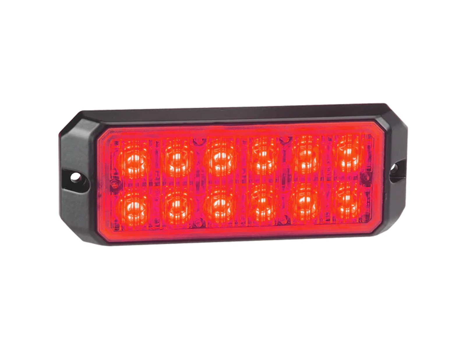Mini Stealth - 12-Way Double Stacked (MS26) Red Lit Front Angle View