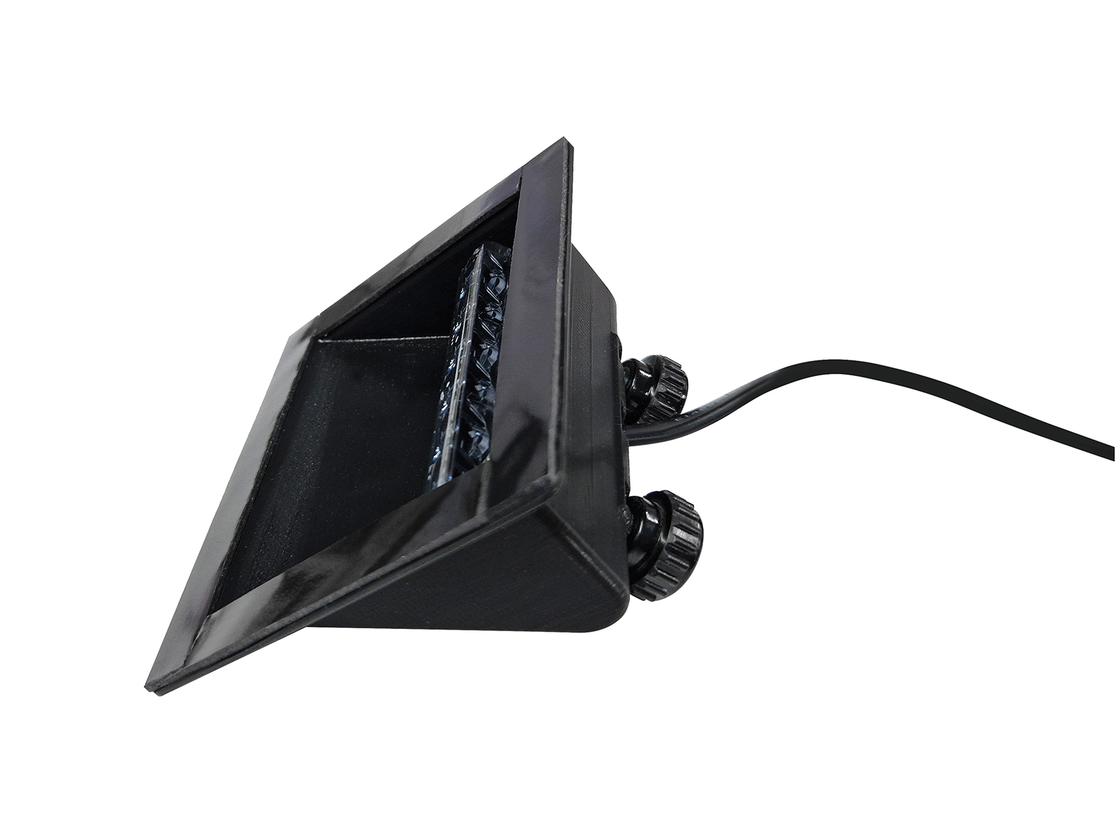 Edge Dagger Adjustable Shield Side Angle View with Unlit Edge Dagger Module and Wire