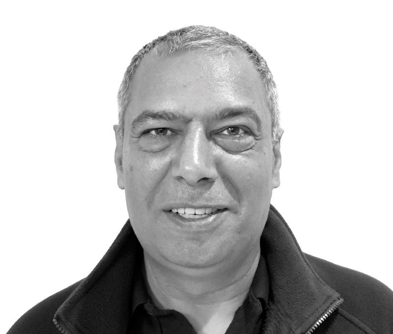 Palvinder Dulai is Standby UK's General Technician, this is his black and white headshot.