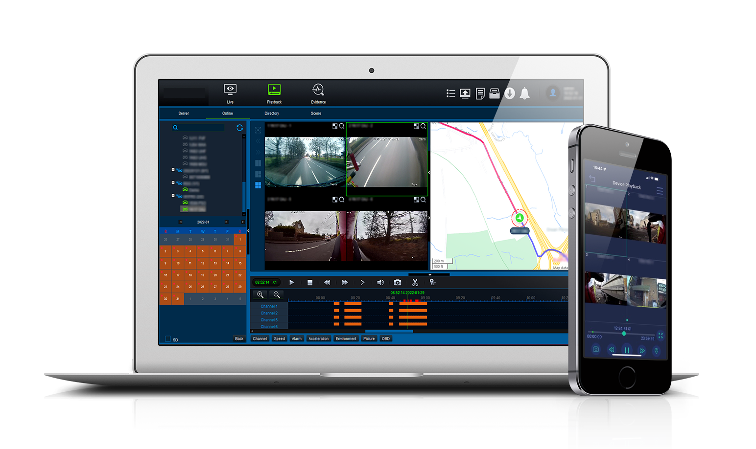 AutoEye Xpert Software Mock Screens shown on laptop and phone