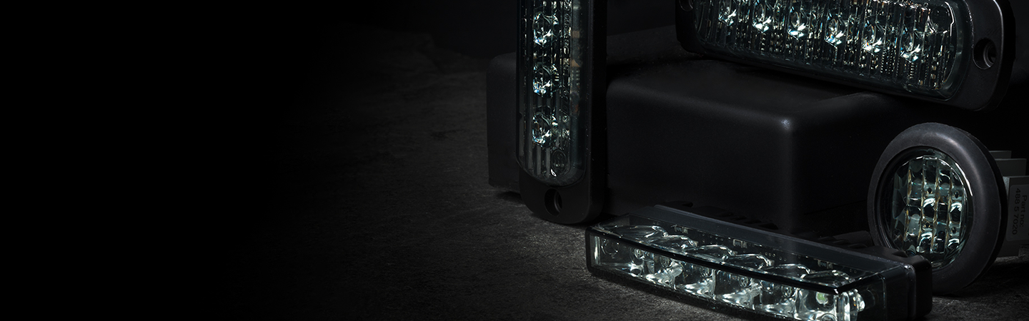 Unlit Smoked LED Module Range on Right Hand Side Blending in from Black