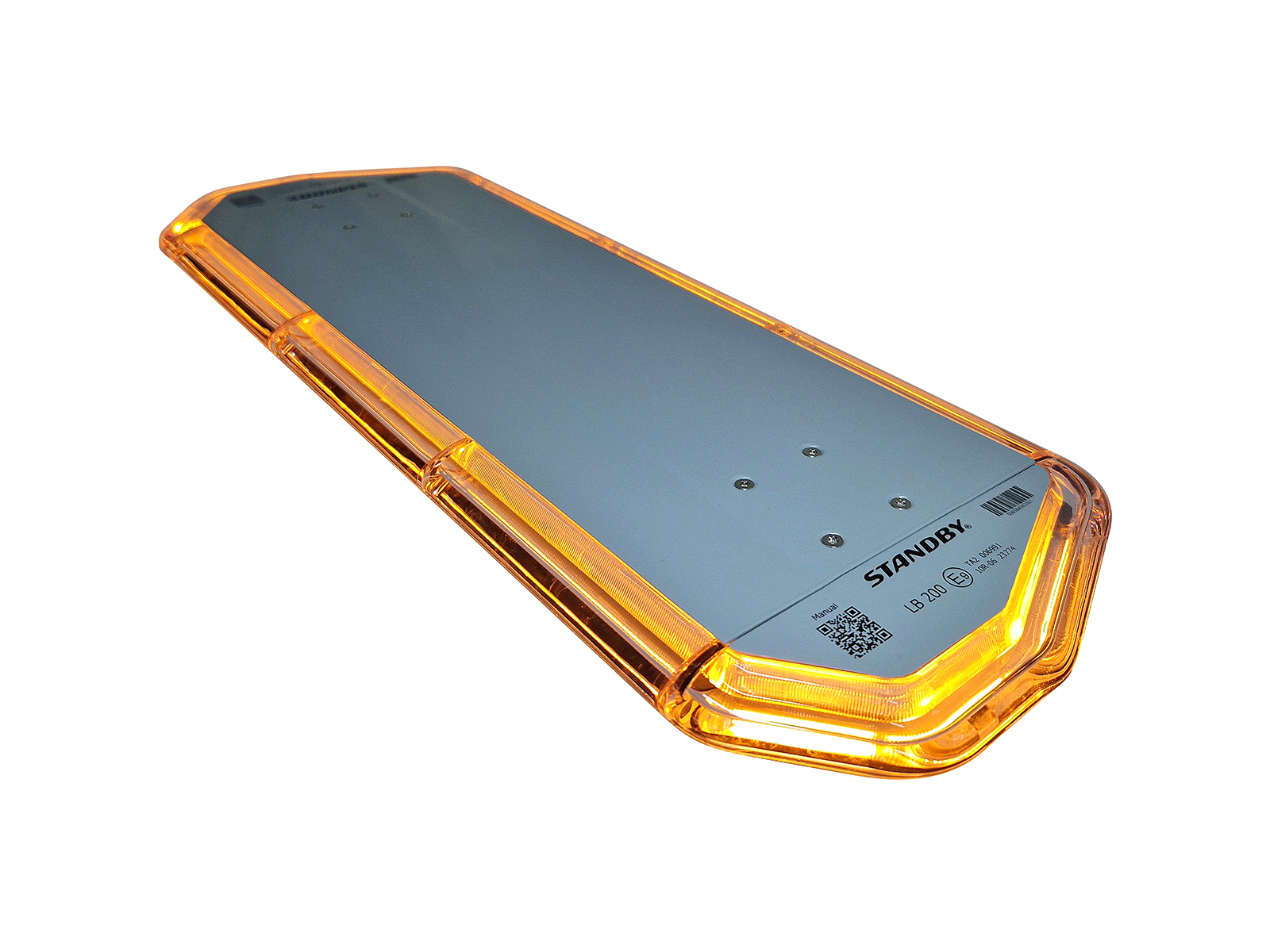 506584062001 LB200 Lightbar 607mm Amber Angle View Lit