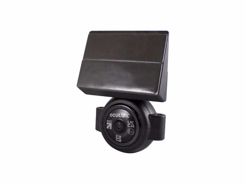 Front Angle View of Occulux® Adjustable Glass Camera Mount Kit complete with Oculux® Wide, 1080p, AHD CCTV Camera