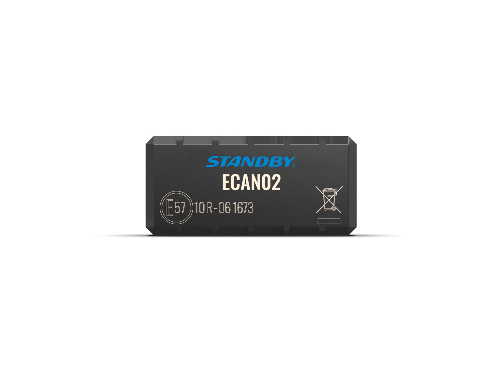 FleetMotus ECAN02 device front view with shadow underneath