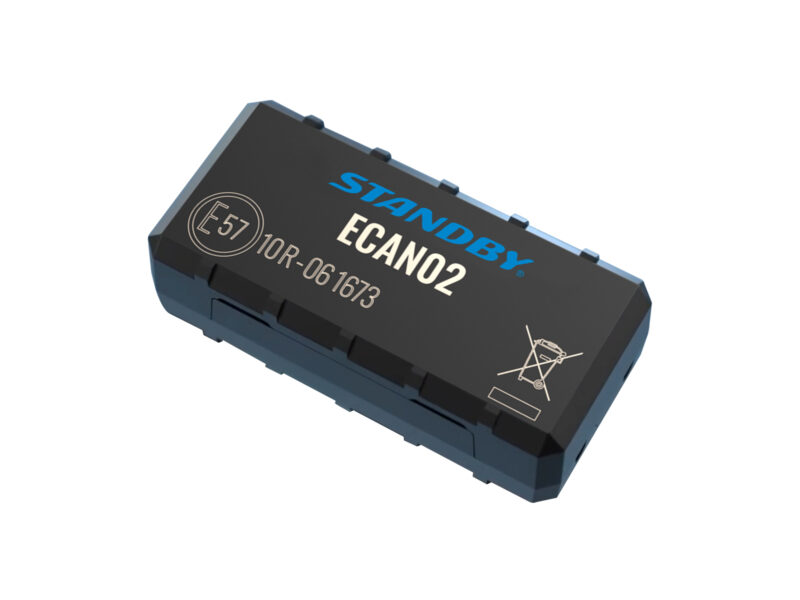 FleetMotus ECAN02 4G device angle view lying down