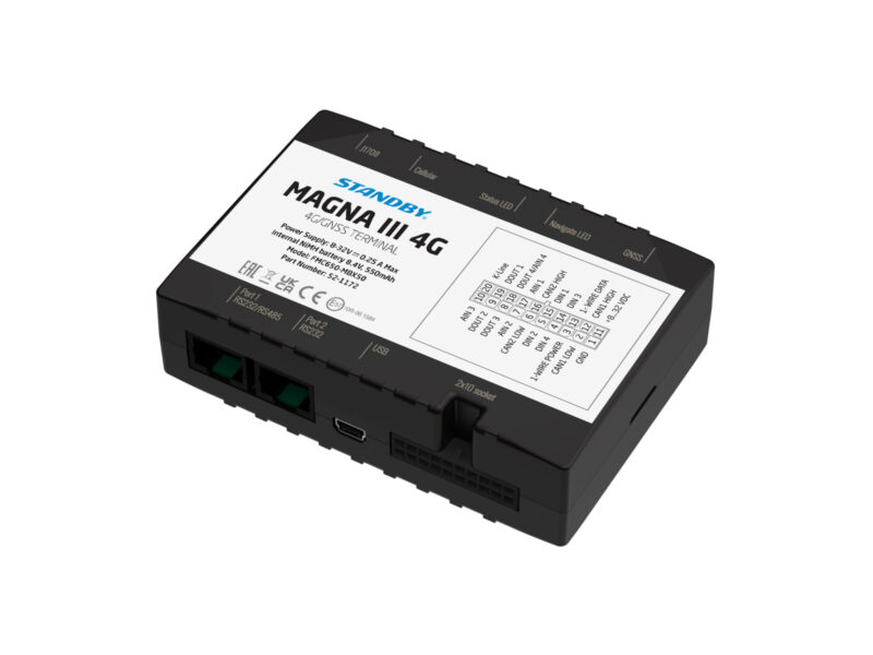 FleetMotus Magna III 4G device angle view lying down