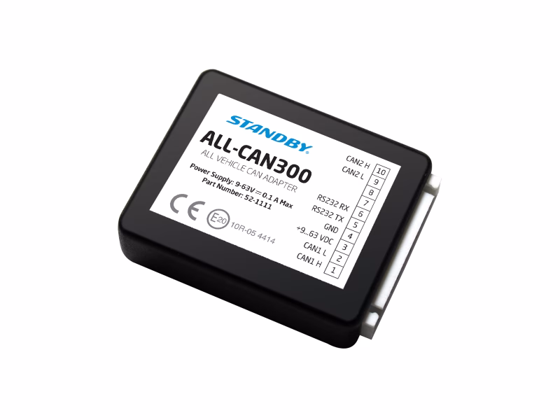 FleetMotus ALL-CAN300 4G device angle view lying down