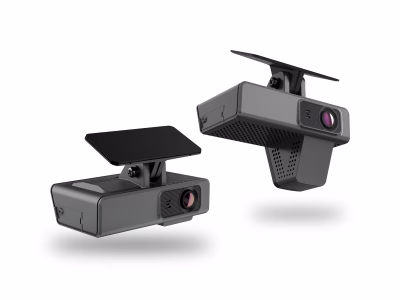 AEX-ST-DMC-MINI Mini and AEX-ST-DMC-MAXI Maxi Dash Cams Angle View with Shadow