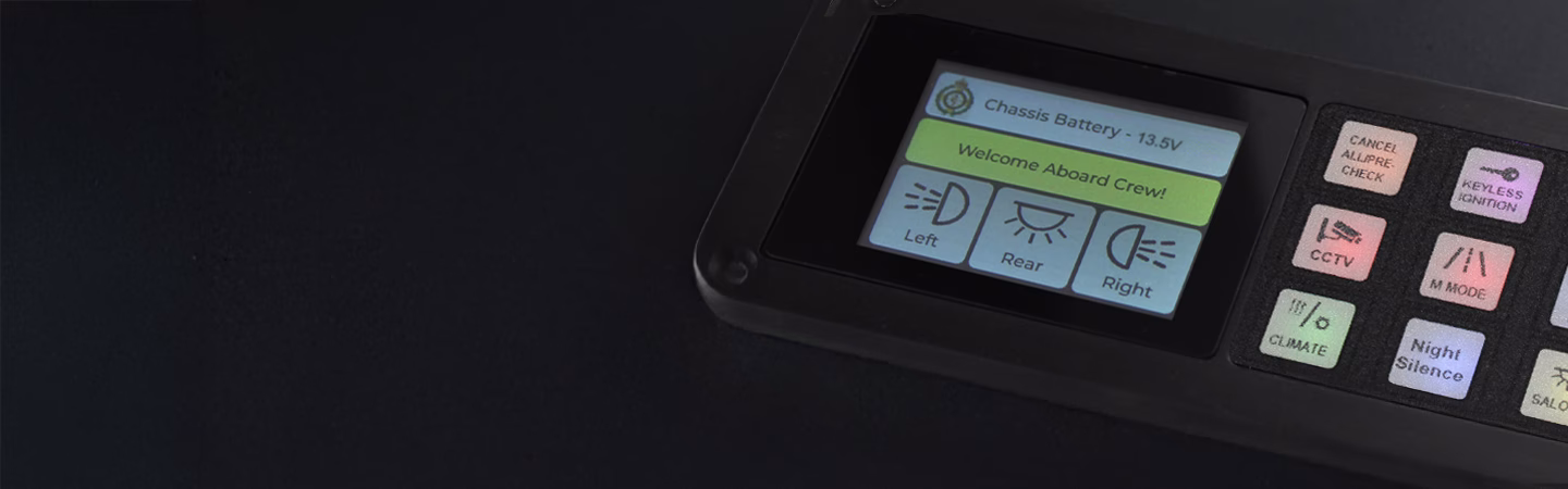 PTS-24 closely cropped and set at an angle on a dark background